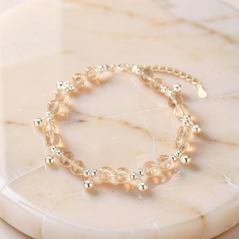 Bracelet Cristal de Roche – Éclat de Pureté, Argent