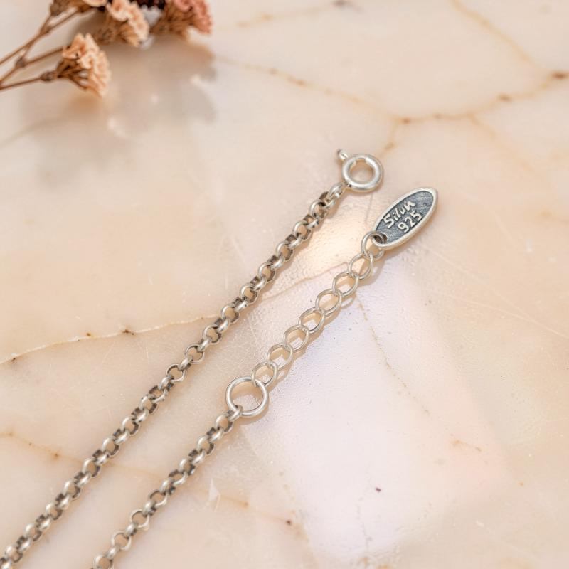 Bracelet de Cheville Agate – Séduction Fleurie, Argent