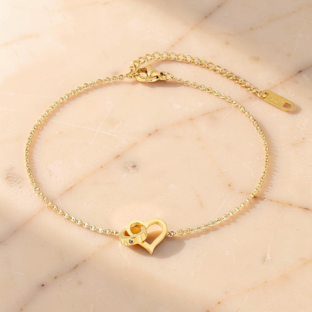 Bracelet de Cheville Cœur – Doux Frisson