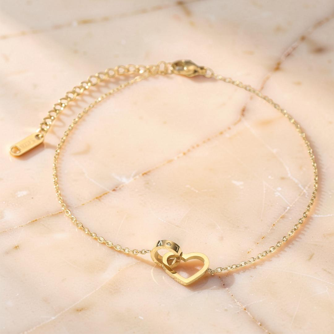 Bracelet de Cheville Cœur – Doux Frisson