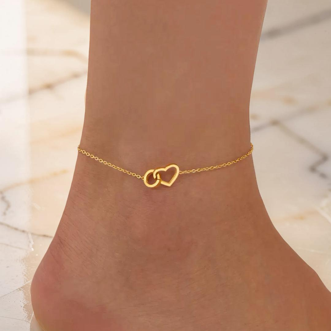 Bracelet de Cheville Cœur – Doux Frisson