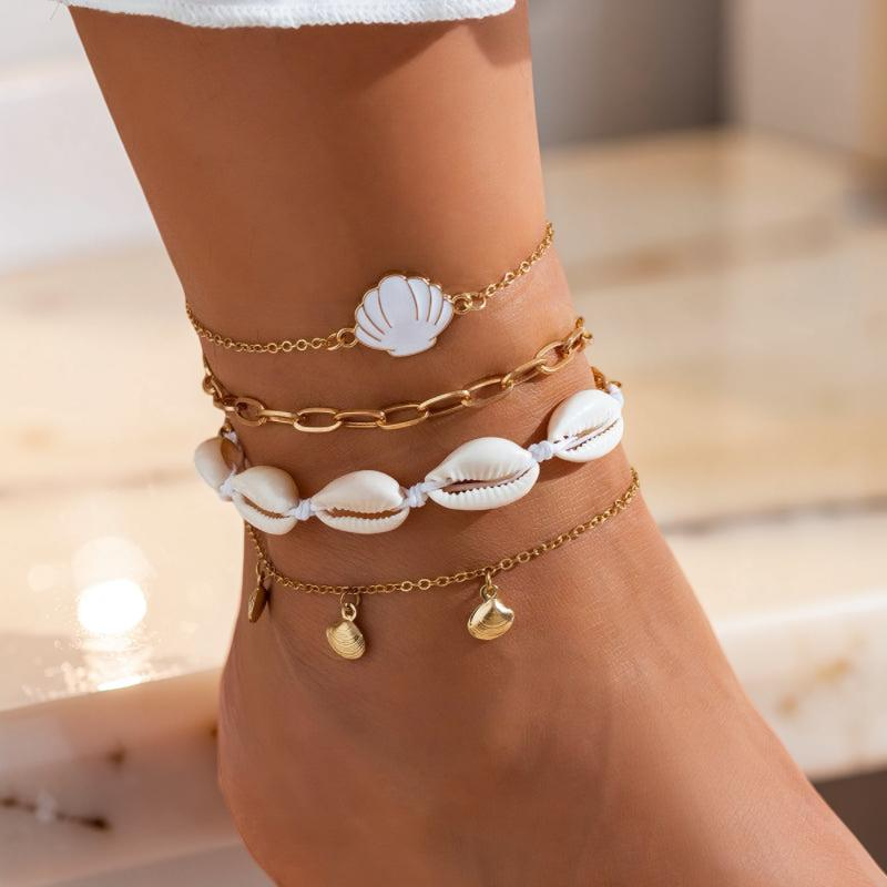 Bracelet de Cheville Coquillage – Caresse de l'Atlantide