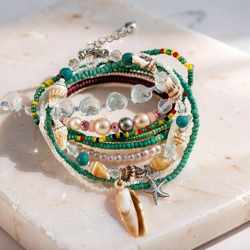 Bracelet de Cheville Coquillage – Marée Tropicale
