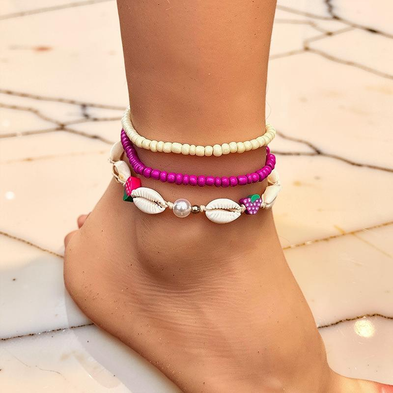 Bracelet de Cheville Coquillage – Marée Tropicale