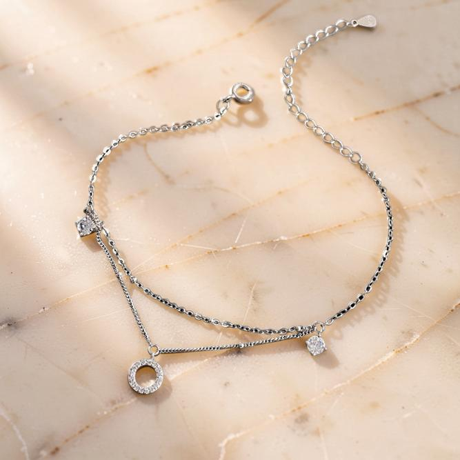 Bracelet de Cheville – Élégance Minimaliste, Argent 925