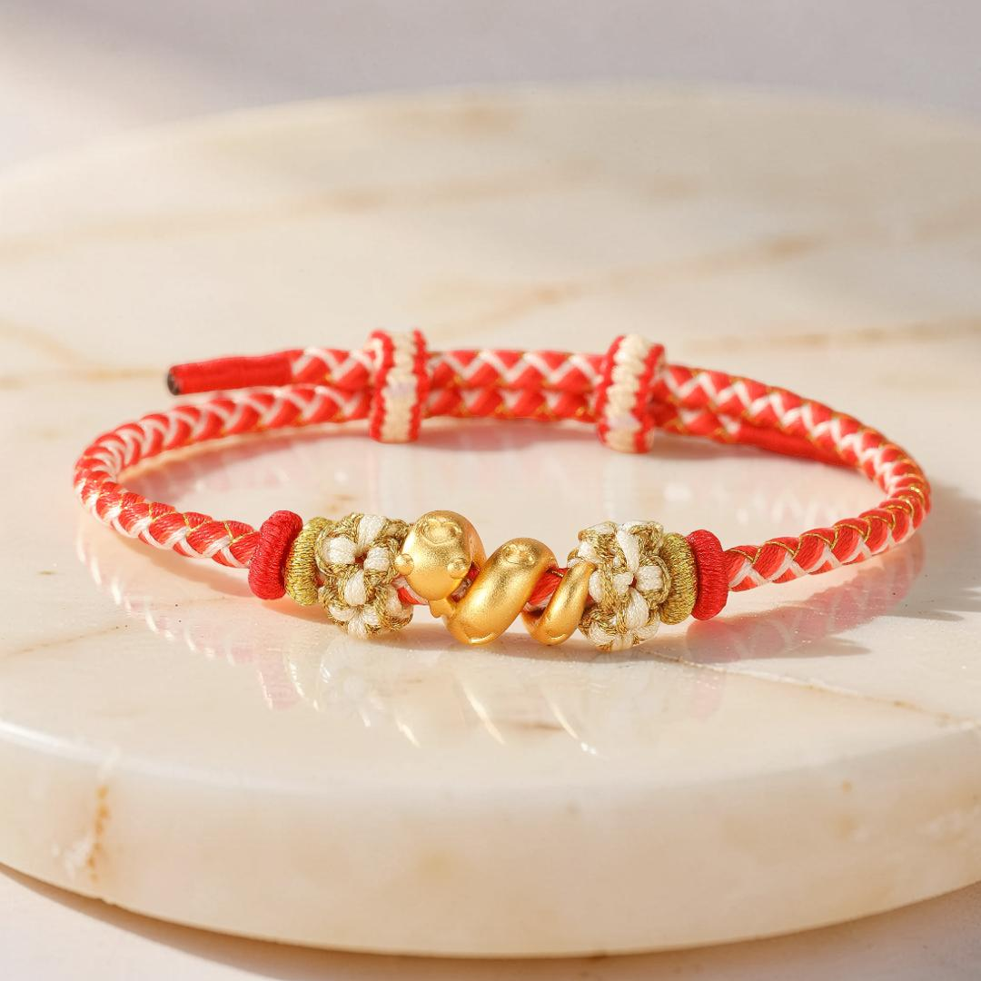 Bracelet Fil Rouge – Corde Enchantée, Argent 999