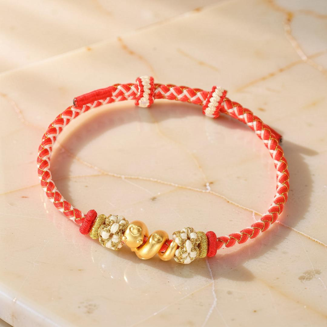 Bracelet Fil Rouge – Corde Enchantée, Argent 999