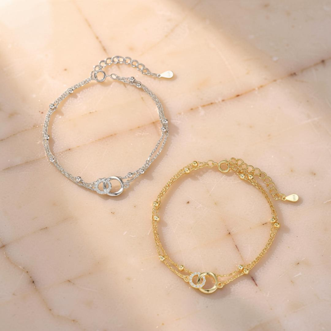 Bracelet Infini – Cercles d’Amour, Argent 925