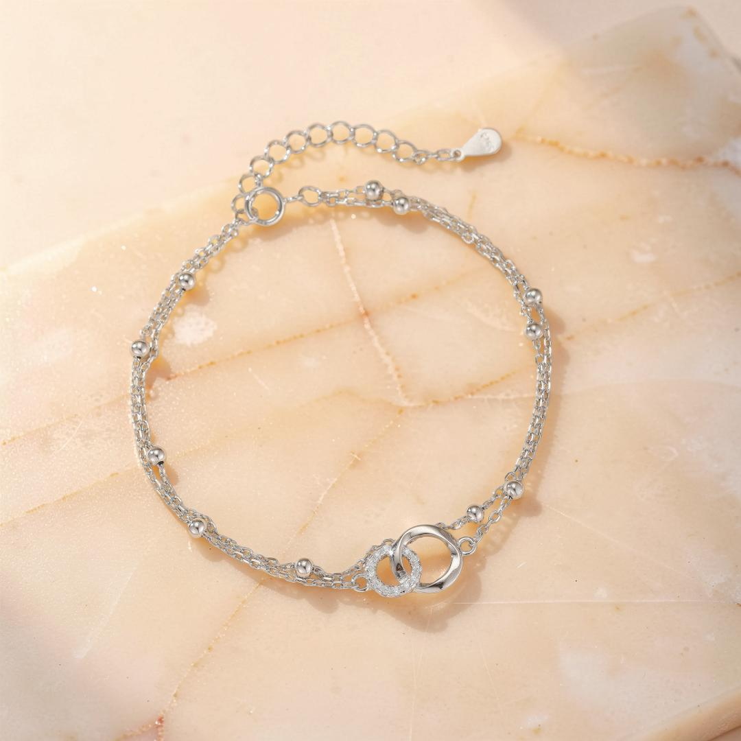 Bracelet Infini – Cercles d’Amour, Argent 925