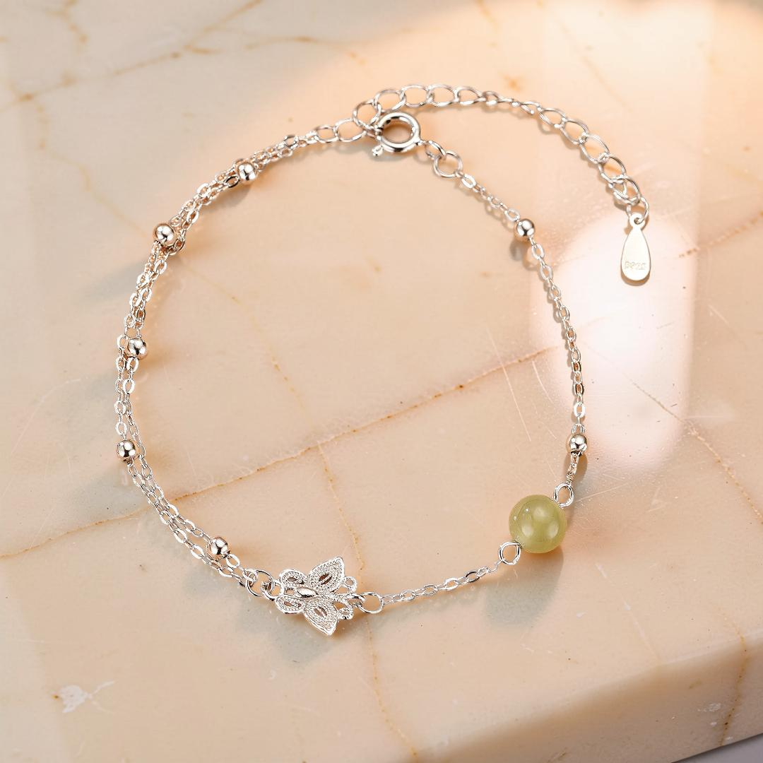 Bracelet Jade – Douceur Aérienne, Argent