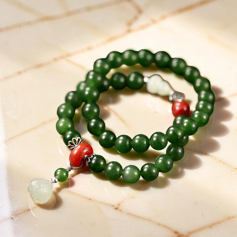 Bracelet Jade – Lotus Sérénité