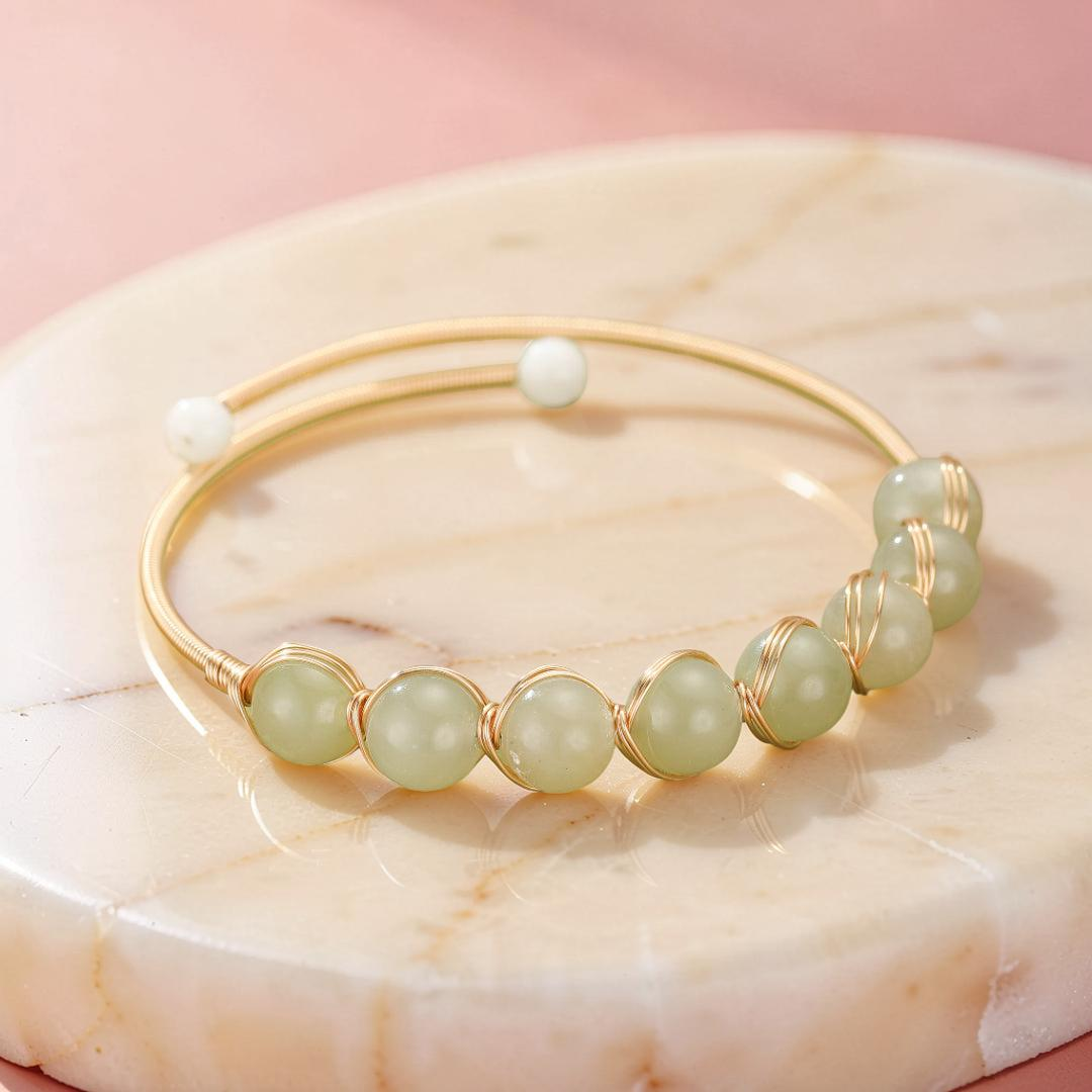 Bracelet Jade Néphrite – Harmonie Céleste
