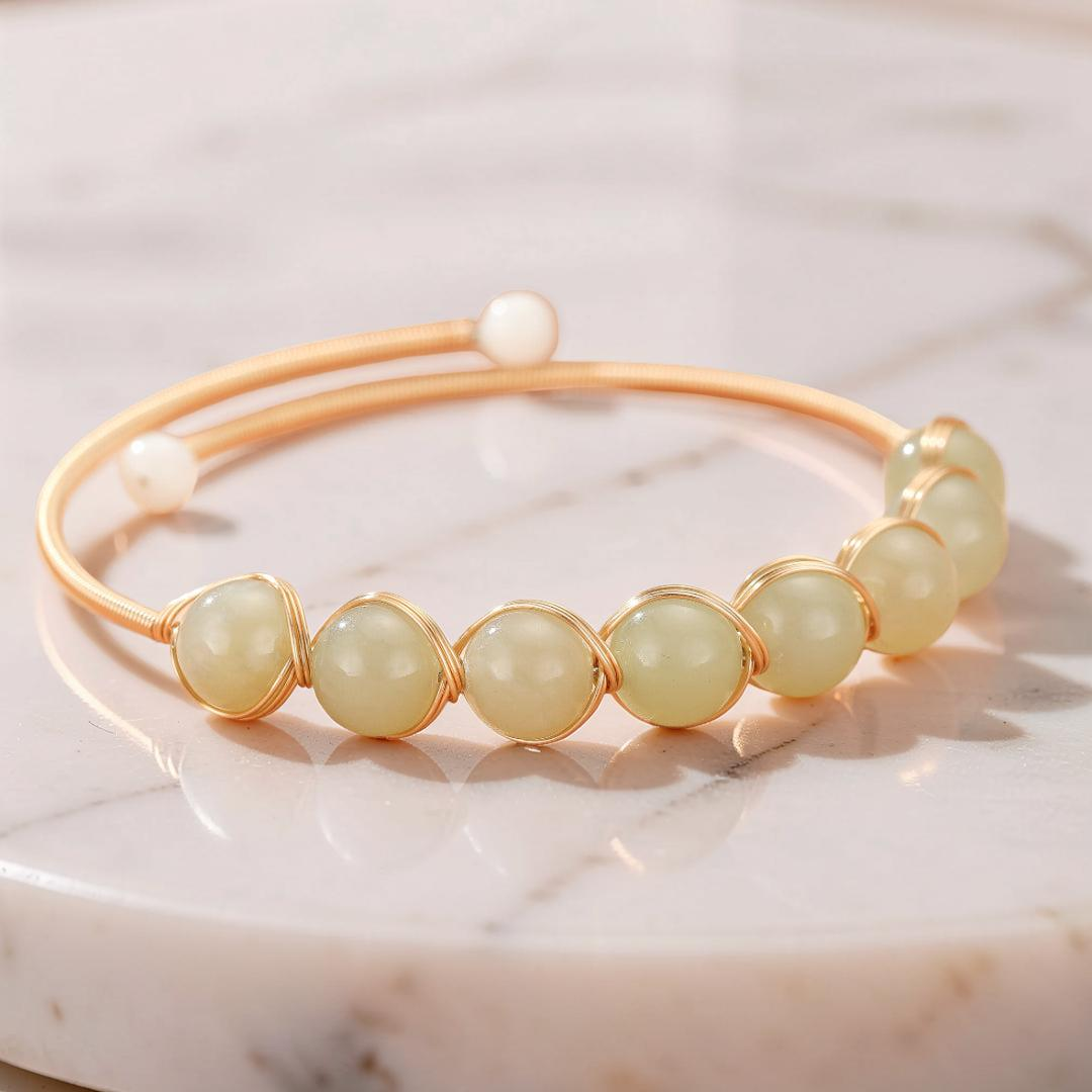 Bracelet Jade Néphrite – Harmonie Céleste
