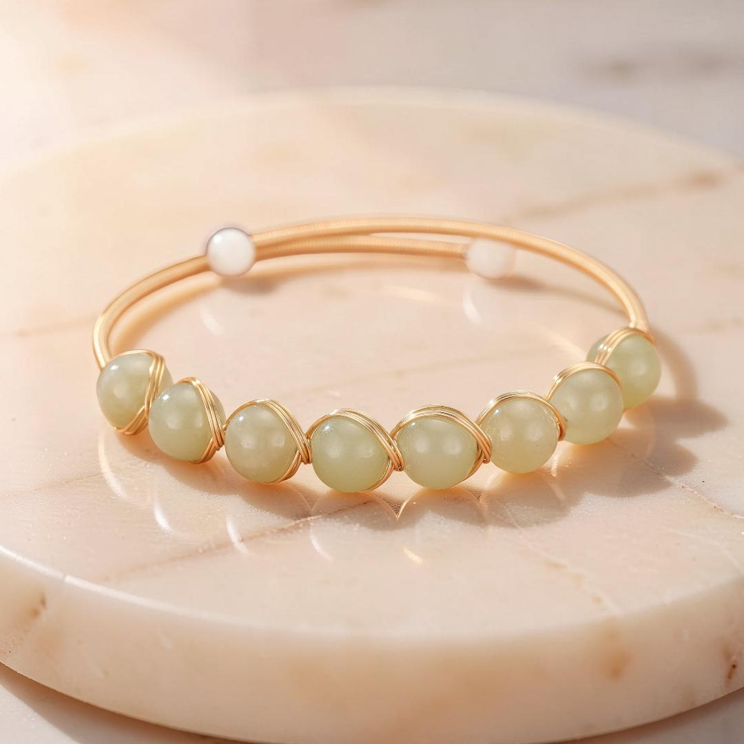 Bracelet Jade Néphrite – Harmonie Céleste