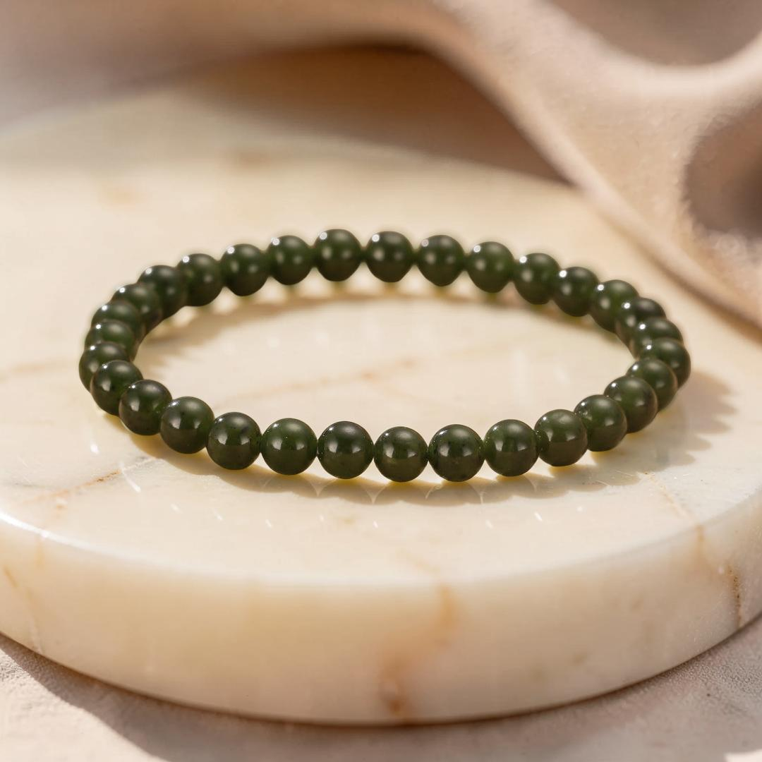 Bracelet Jade Vert – Échos de Sérénité