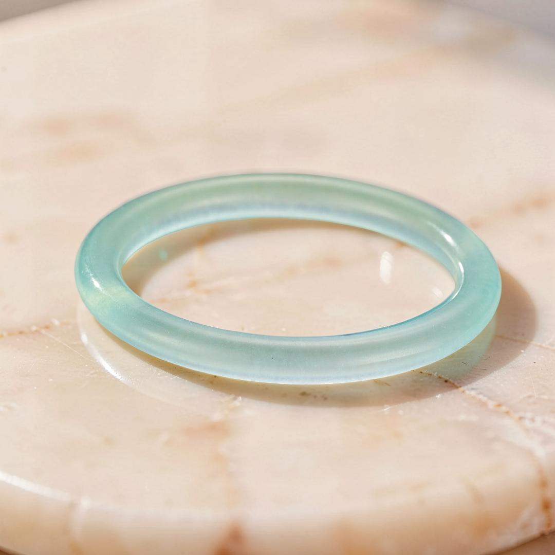 Bracelet Jonc Aigue-Marine – Douceur Céleste