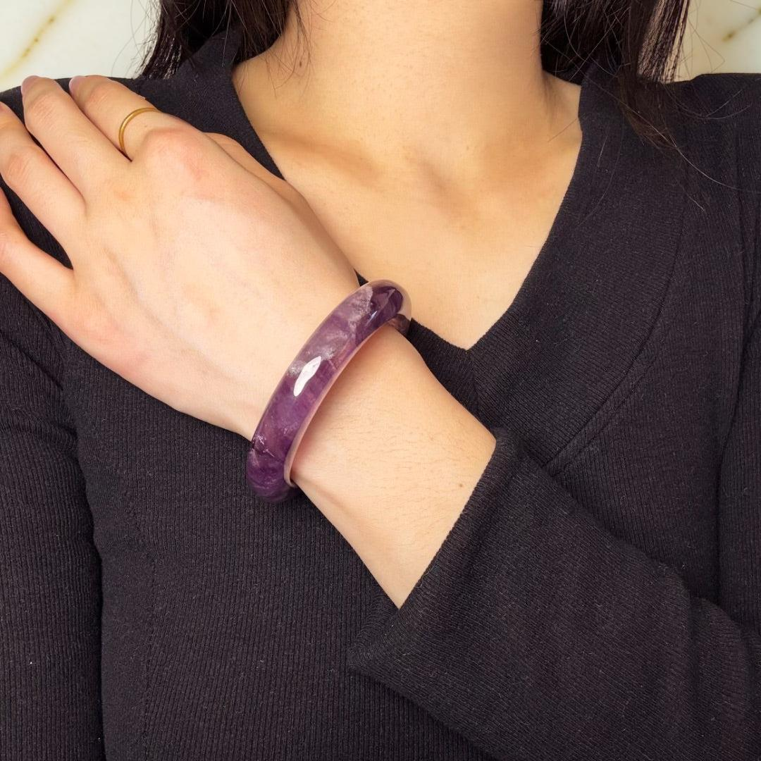 Bracelet Jonc Améthyste – Force Intérieure