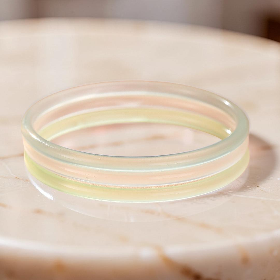 Bracelet Jonc Calcédoine – Clarté Minérale