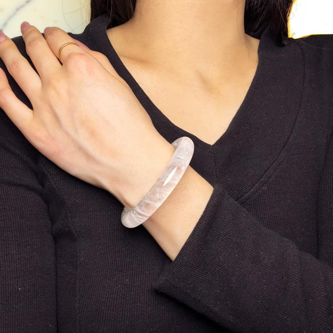 Bracelet Jonc Cristal de Roche – Clarté Pure