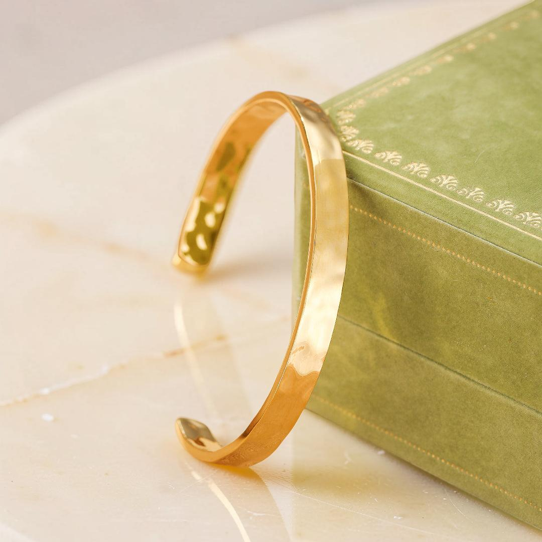 Bracelet Jonc – Éclat Solaire, Acier Inoxydable
