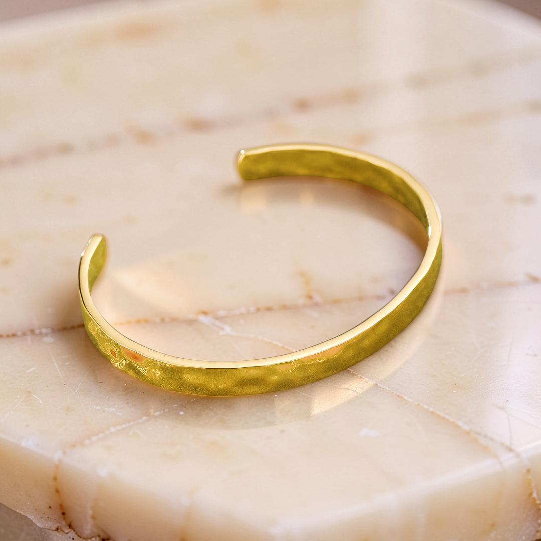 Bracelet Jonc – Éclat Solaire, Acier Inoxydable