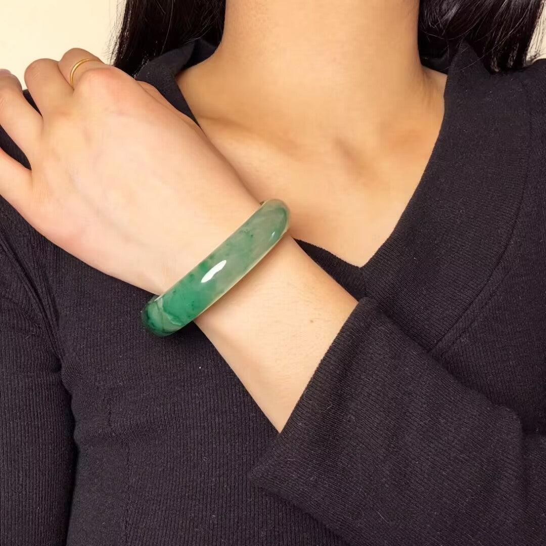 Bracelet Jonc Jade – Éveil Doux
