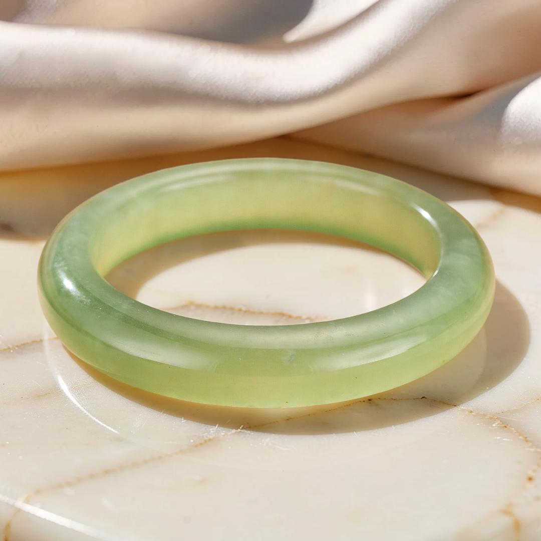 Bracelet Jonc Jade – Vert d’Eau