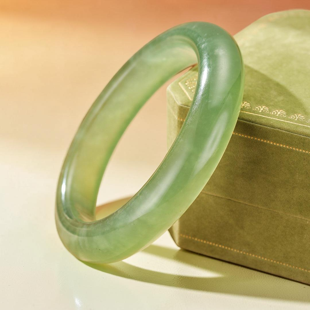 Bracelet Jonc Jade – Vert d’Eau