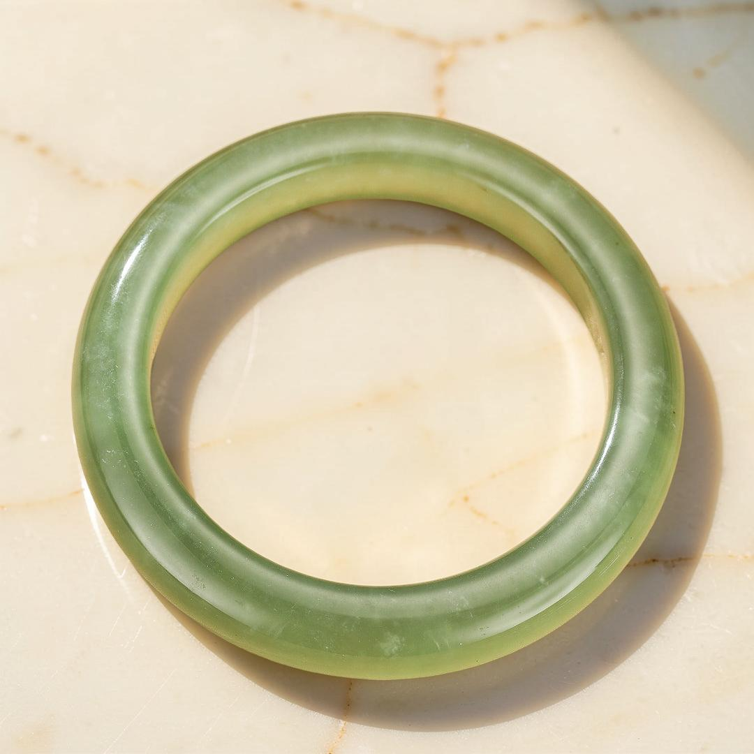 Bracelet Jonc Jade – Vert d’Eau