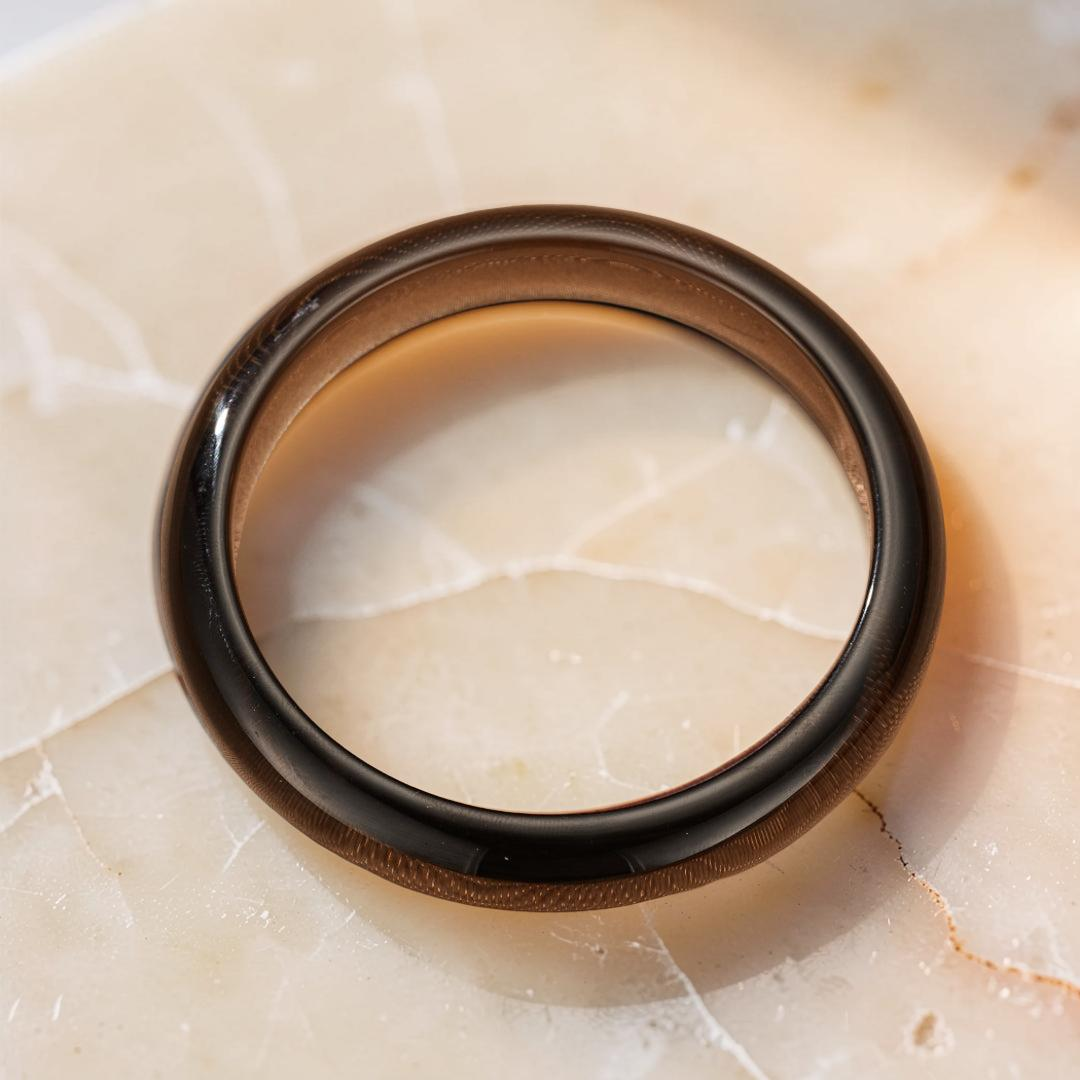 Bracelet Jonc Obsidienne – Force Silencieuse