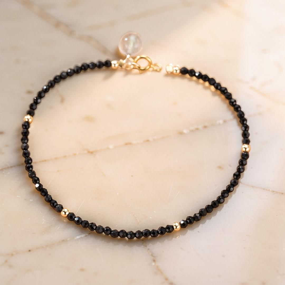 Bracelet Labradorite et Cristal de Roche – Charme Subtil