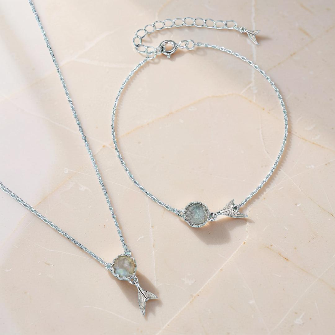 Bracelet Labradorite – Portail des Songes, Argent
