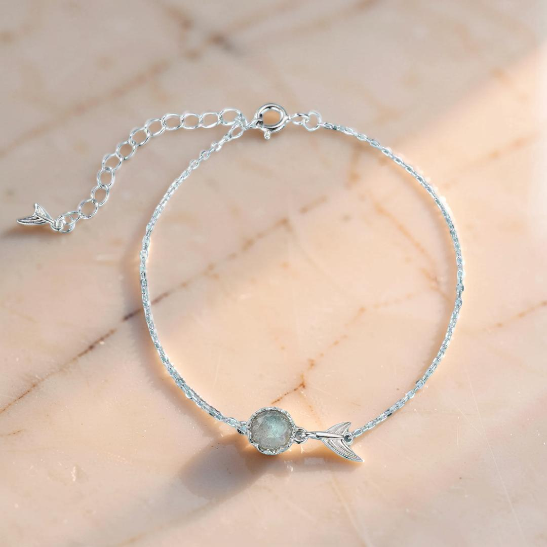 Bracelet Labradorite – Portail des Songes, Argent