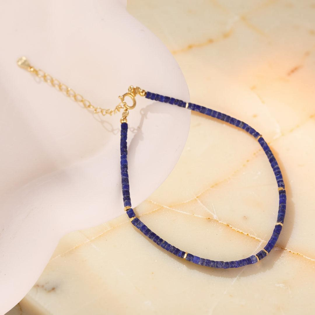 Bracelet Lapis Lazuli – Équilibre Lumineux, Argent
