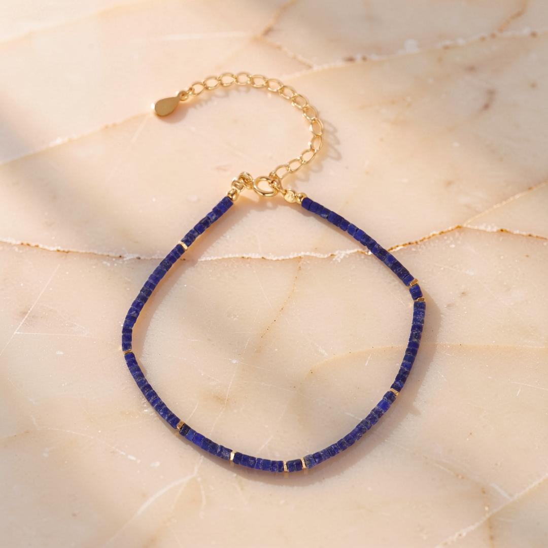 Bracelet Lapis Lazuli – Équilibre Lumineux, Argent