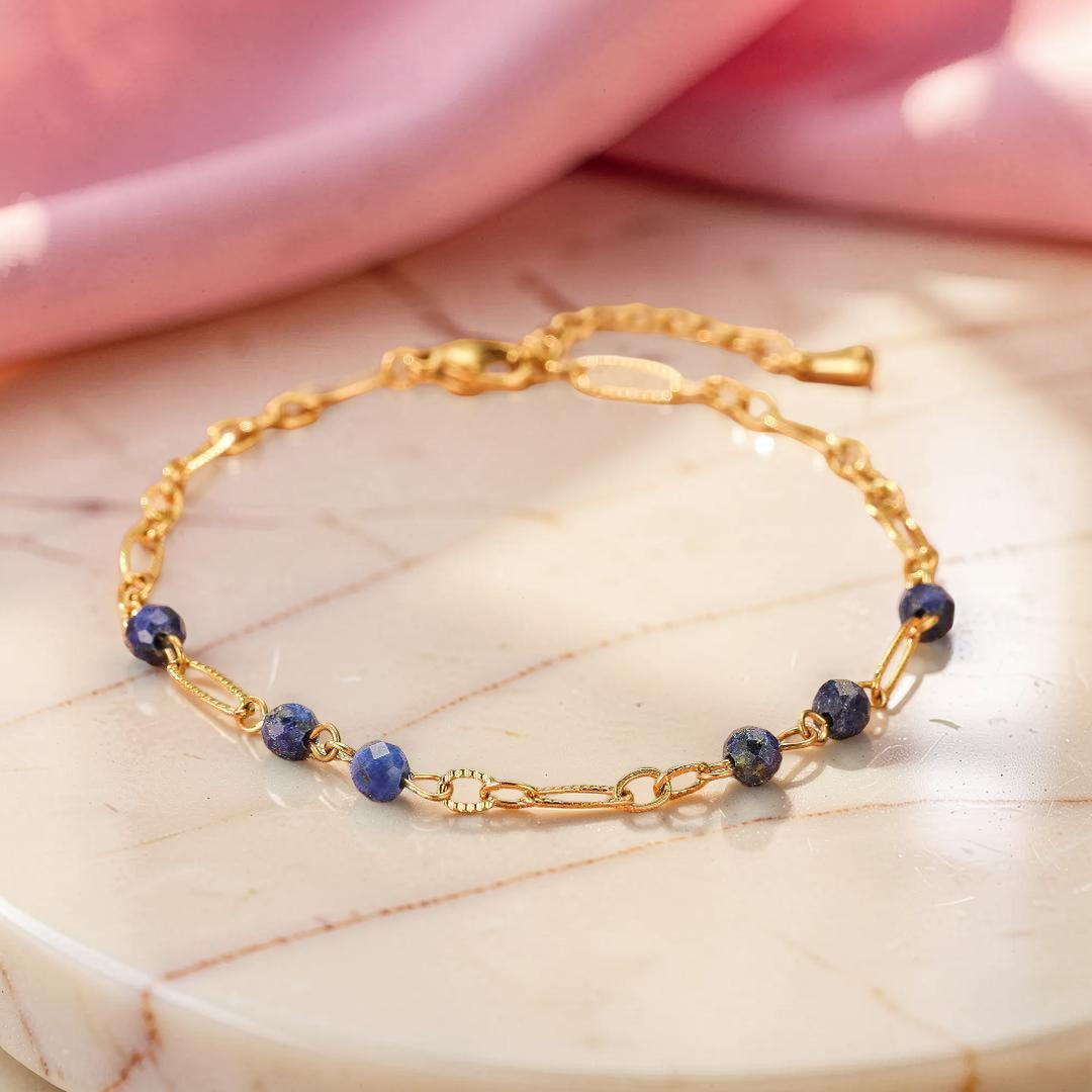 Bracelet Lapis-Lazuli – Sérénité Dorée