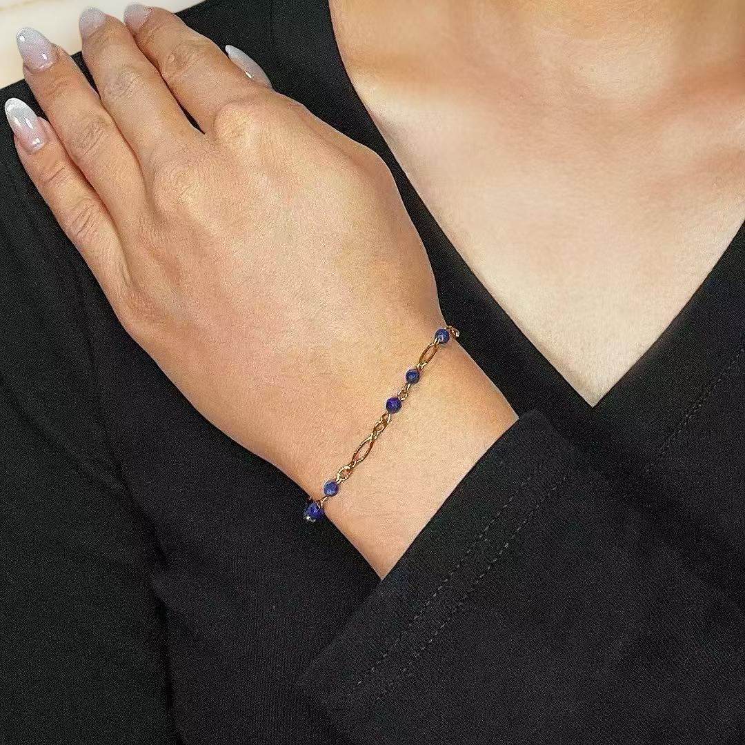 Bracelet Lapis-Lazuli – Sérénité Dorée
