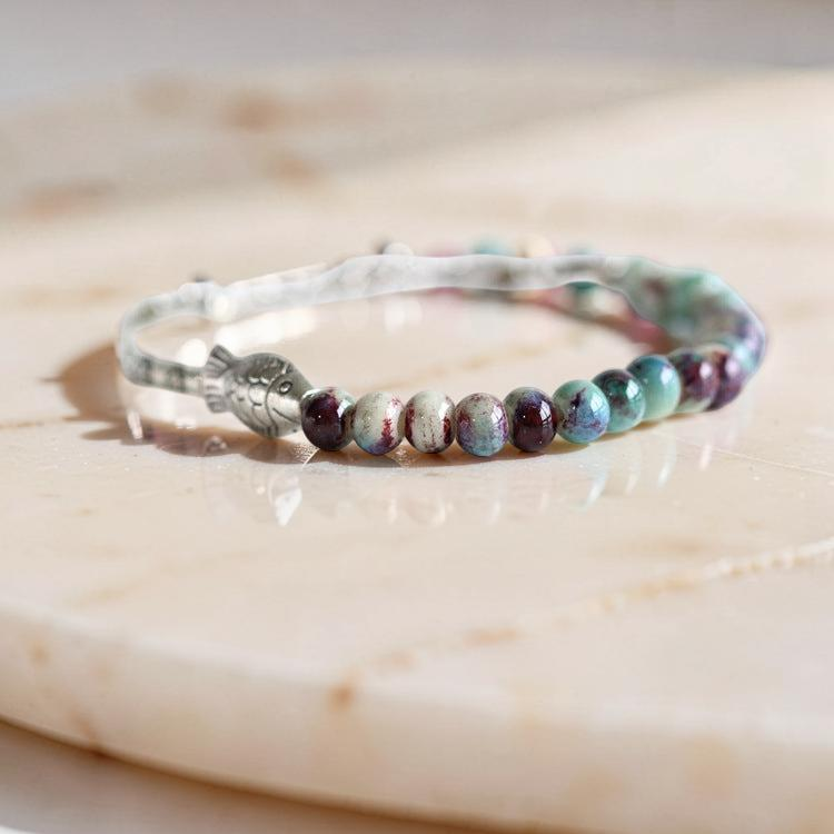 Bracelet Lotus Jaspe - Sagesse
