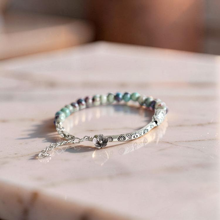 Bracelet Lotus Jaspe - Sagesse