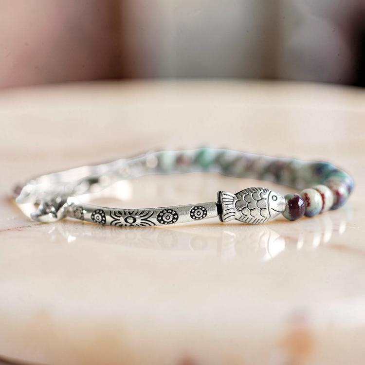 Bracelet Lotus Jaspe - Sagesse