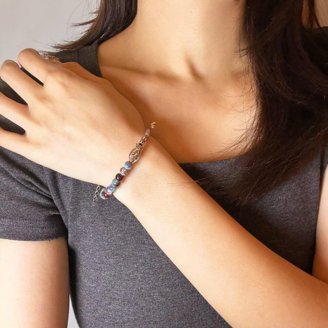 Bracelet Lotus Jaspe - Sagesse