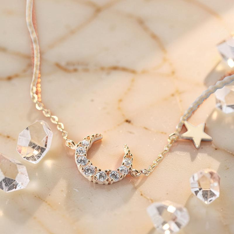 Bracelet Lune et Étoile - Rêveuse, Argent