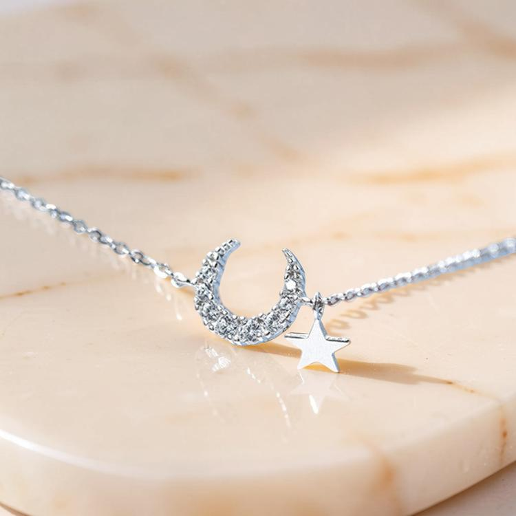 Bracelet Lune et Étoile - Rêveuse, Argent
