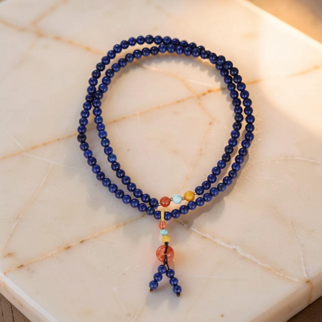 Bracelet Mâlâ Lapis Lazuli – Perfection Spirituelle