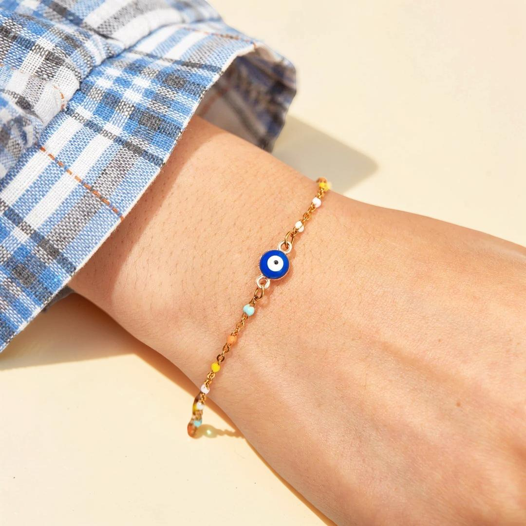 Bracelet Mauvais Œil Confiance en Argent 925