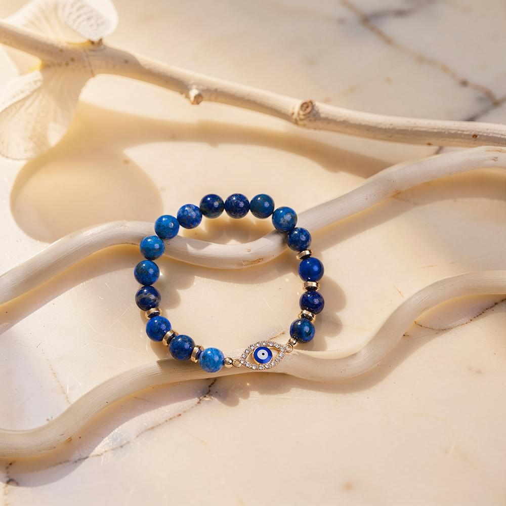Bracelet Mauvais Œil Lapis Lazuli – Sérénité