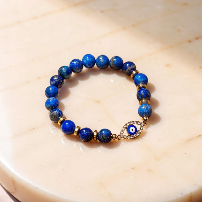 Bracelet Mauvais Œil Lapis Lazuli – Sérénité