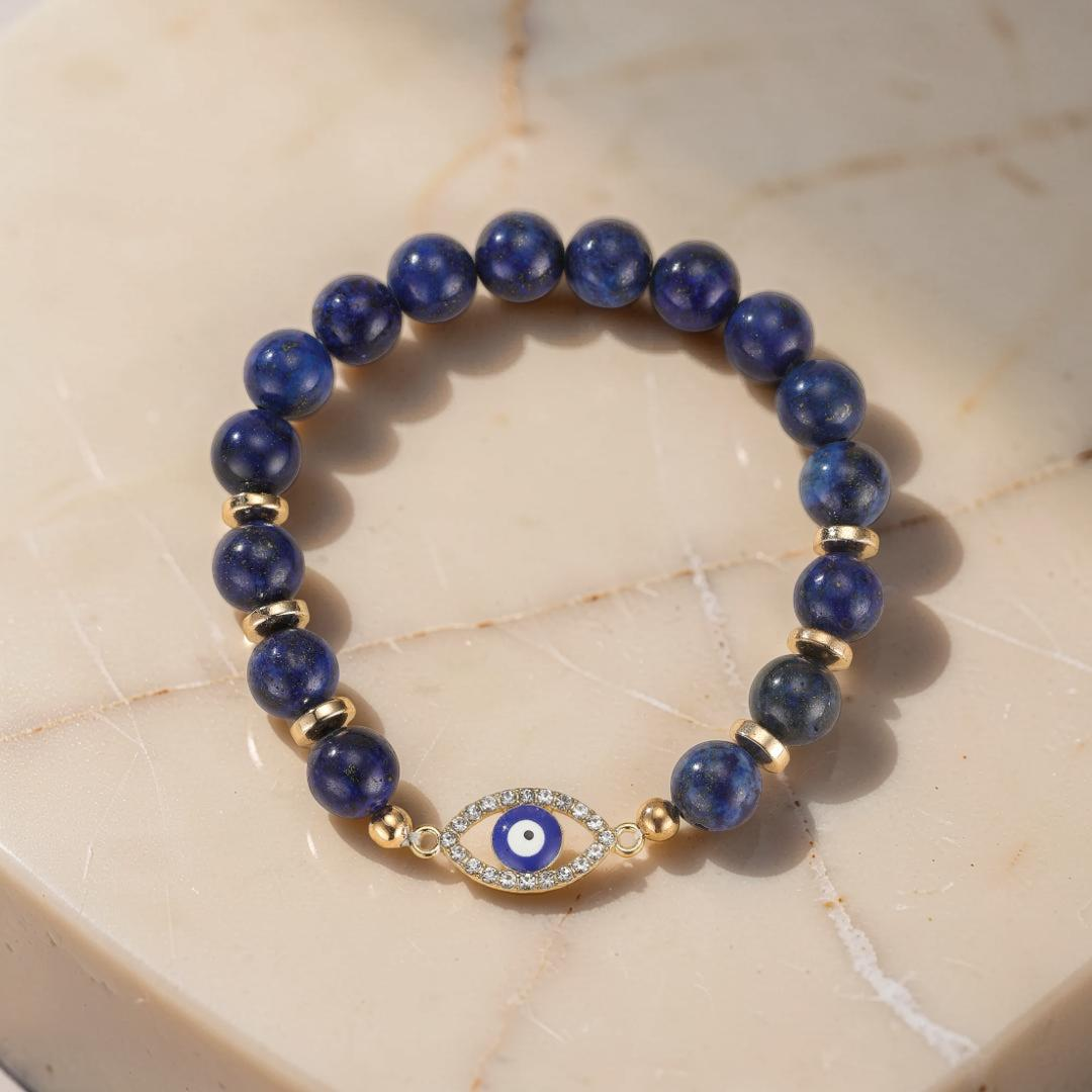 Bracelet Mauvais Œil Lapis Lazuli – Sérénité