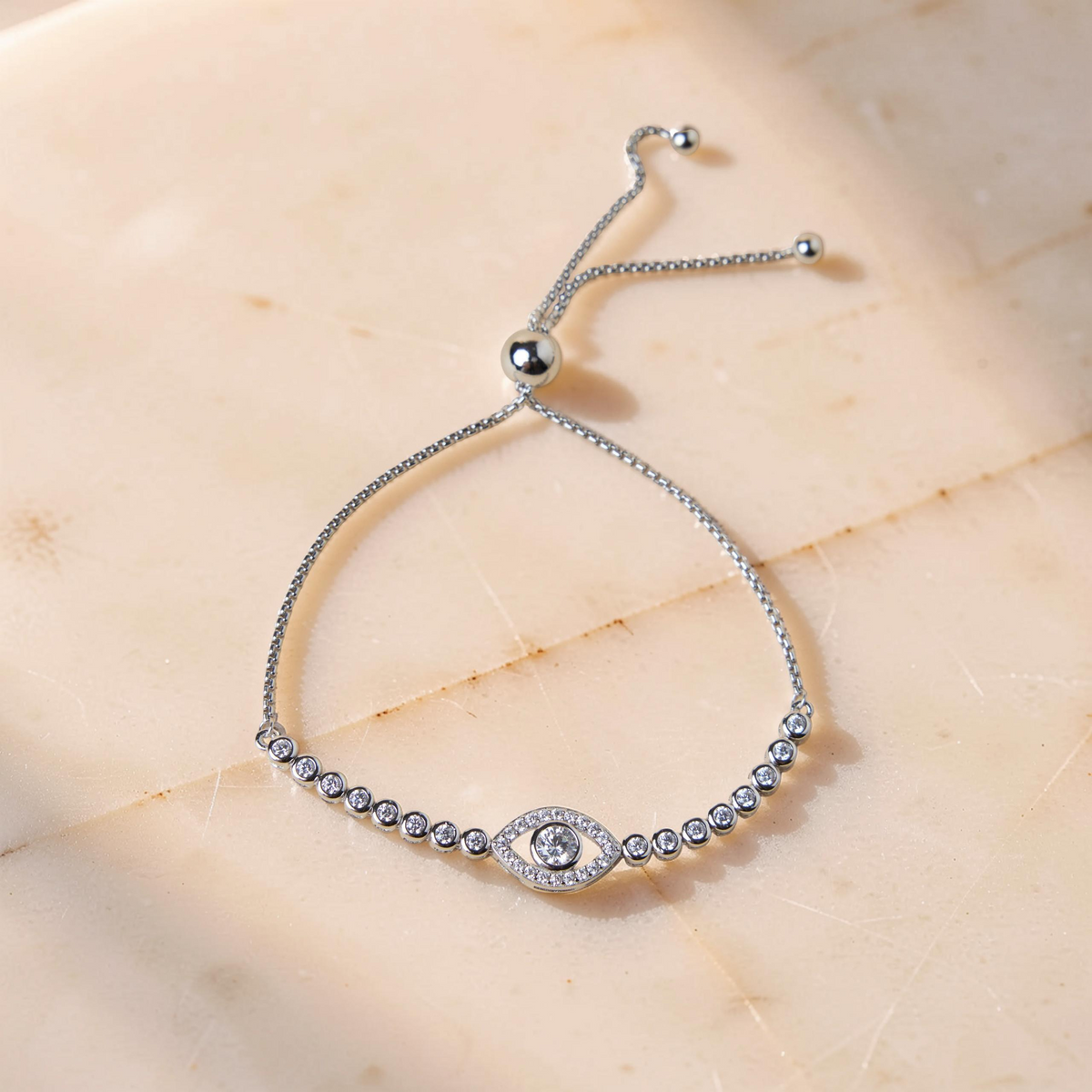 Bracelet Mauvais Œil – Mystérieux, Argent