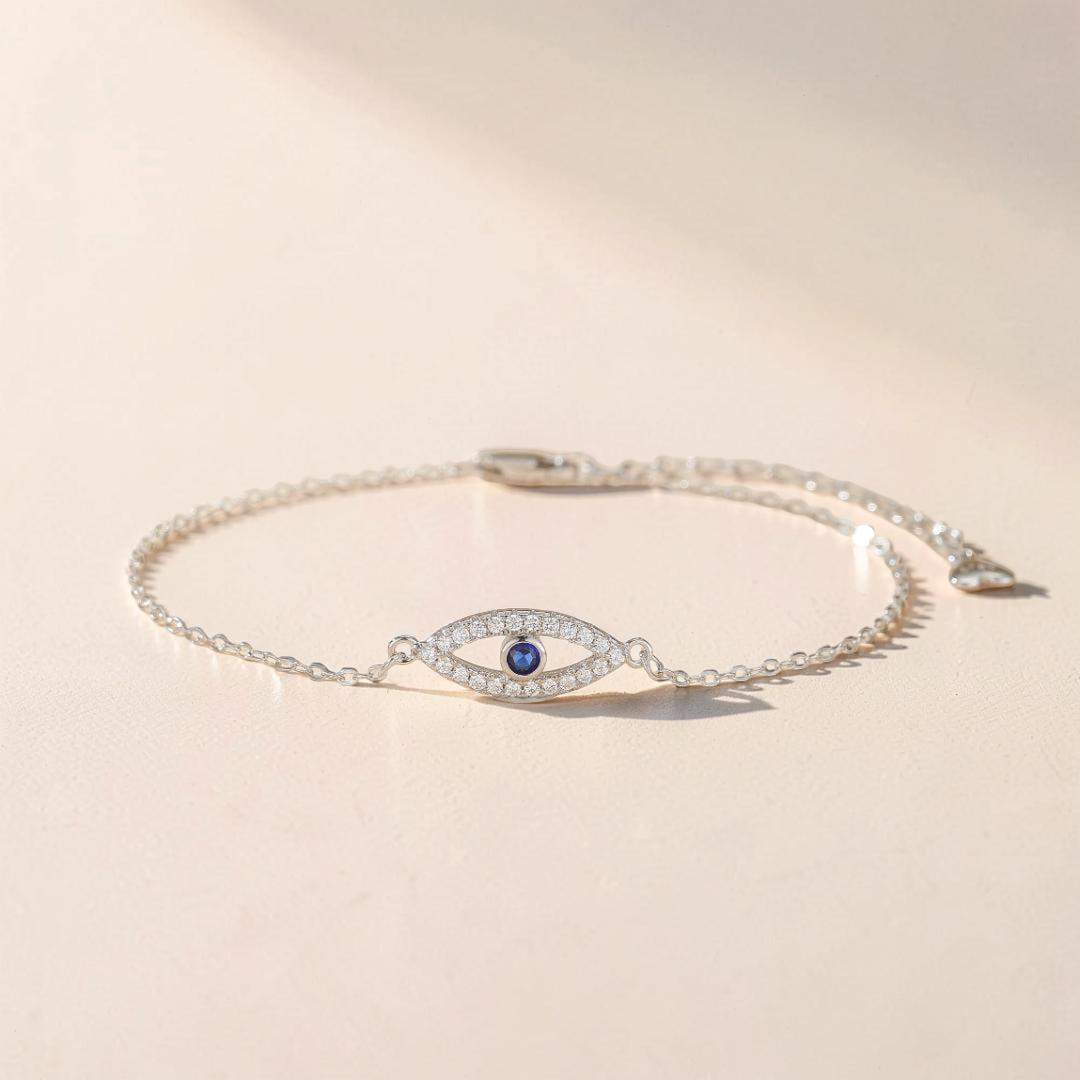 Bracelet Mauvais Œil – Protection Éternelle, Argent 925